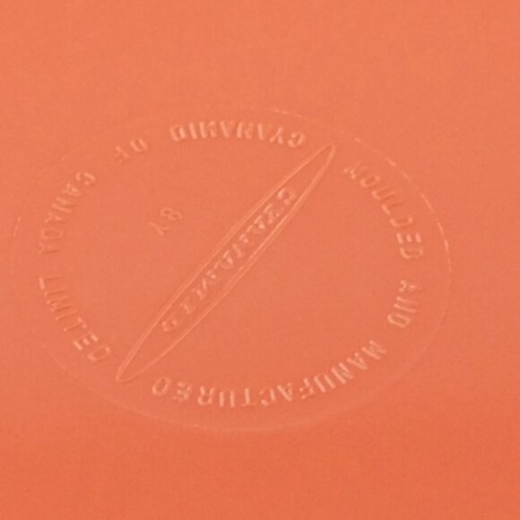 5 Piece MCM Coral Dorchester Dinnerware Cyanamid Canada Melmac Set Tray Vintage - Picture 11 of 16